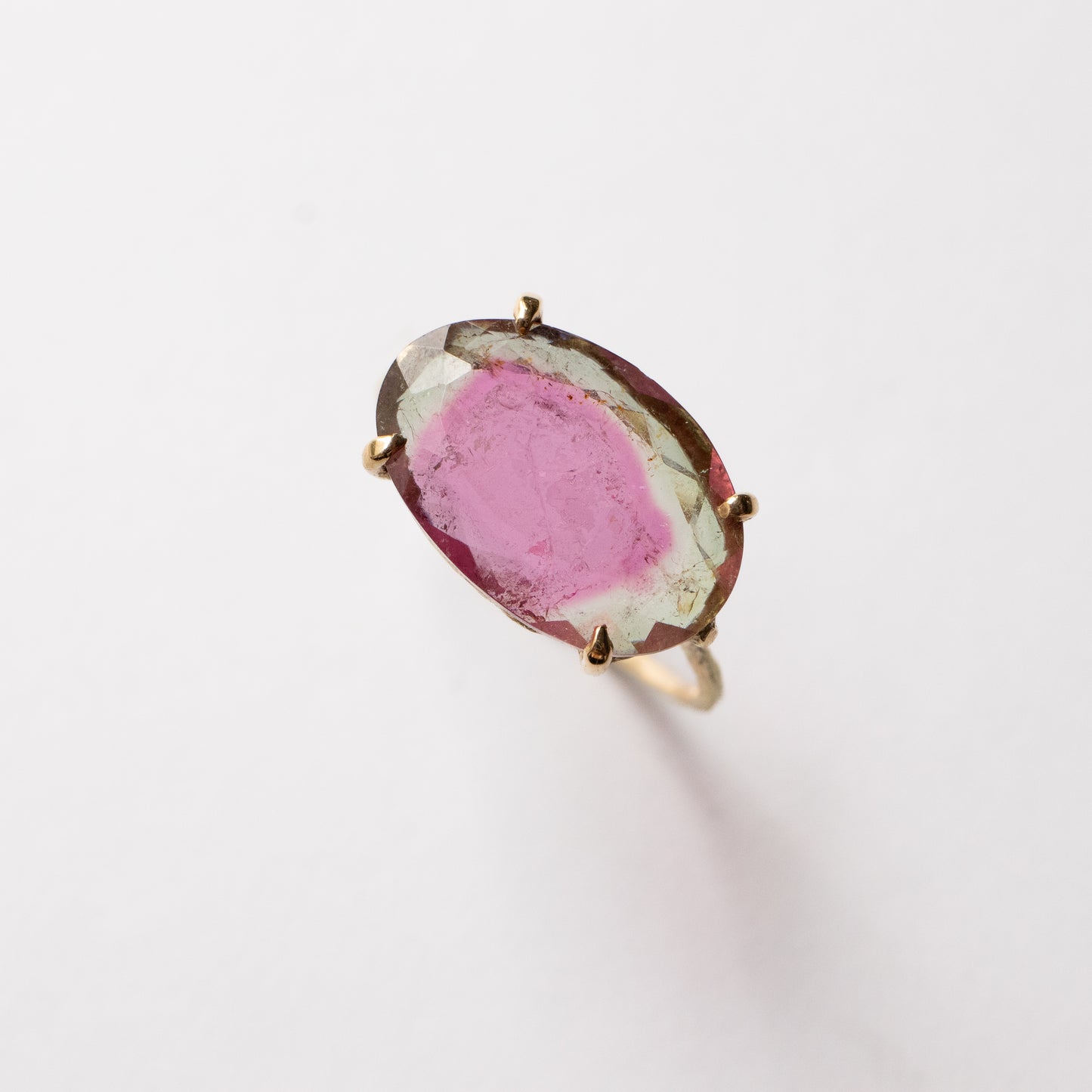 Flat Ring - Bicolor Tourmaline -