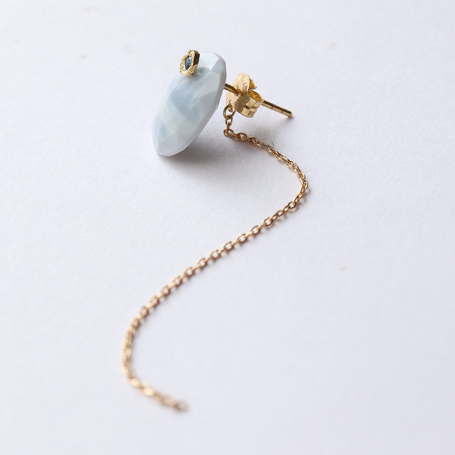 【期間限定】Flat Pierced Earring - Blue Opal -