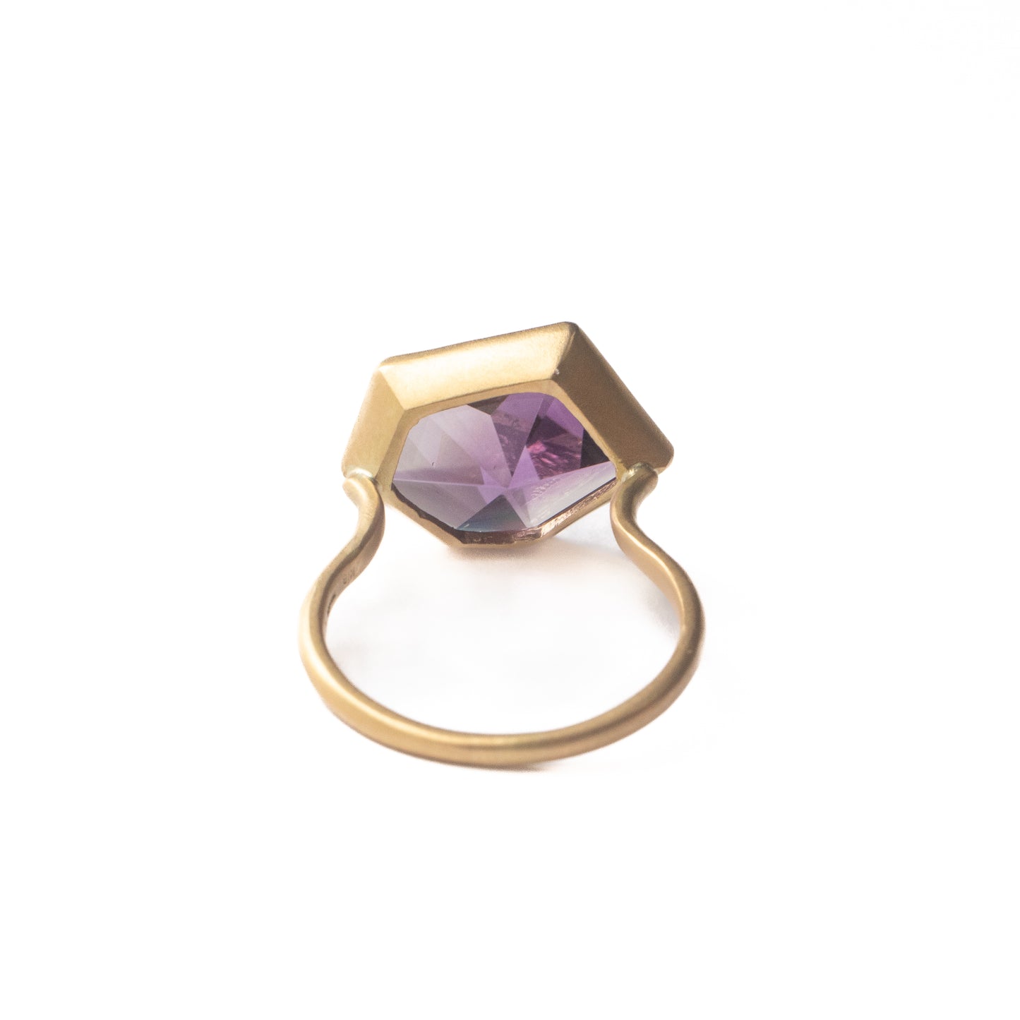 夹头戒指 - 紫水晶 -