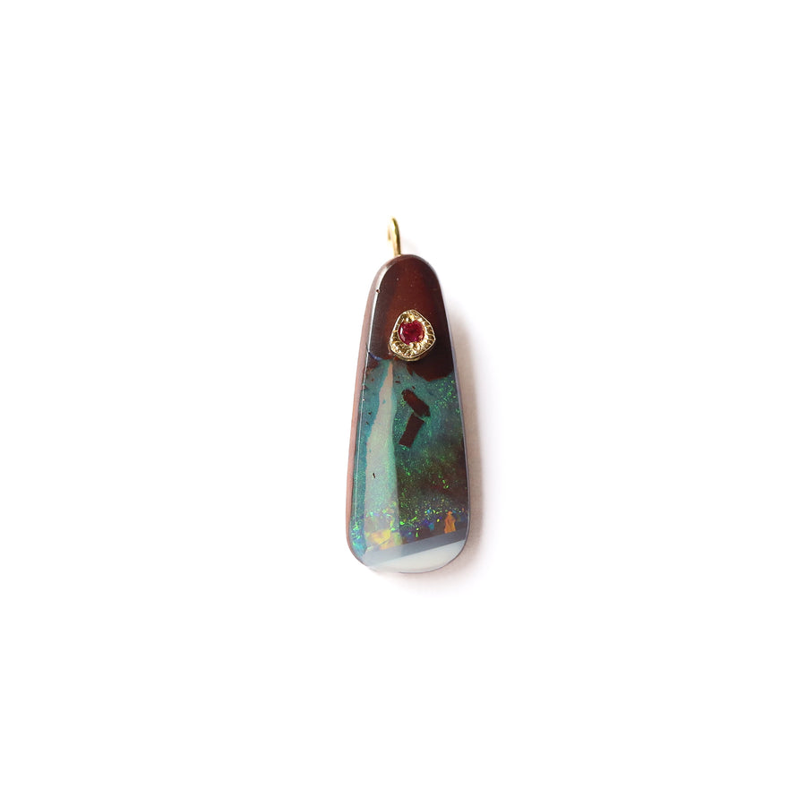 Flat Necklace - Boulder Opal -