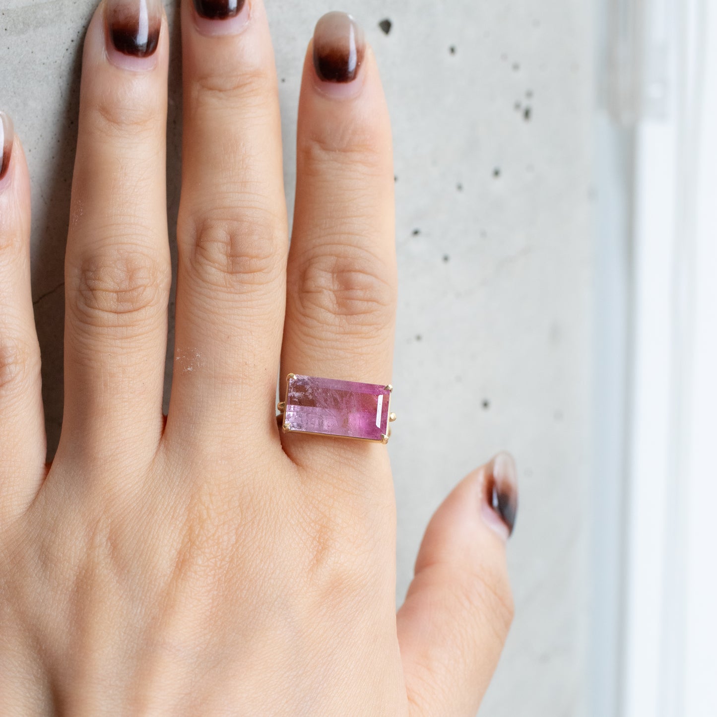 Prong  Ring - Bicolor Tourmaline -