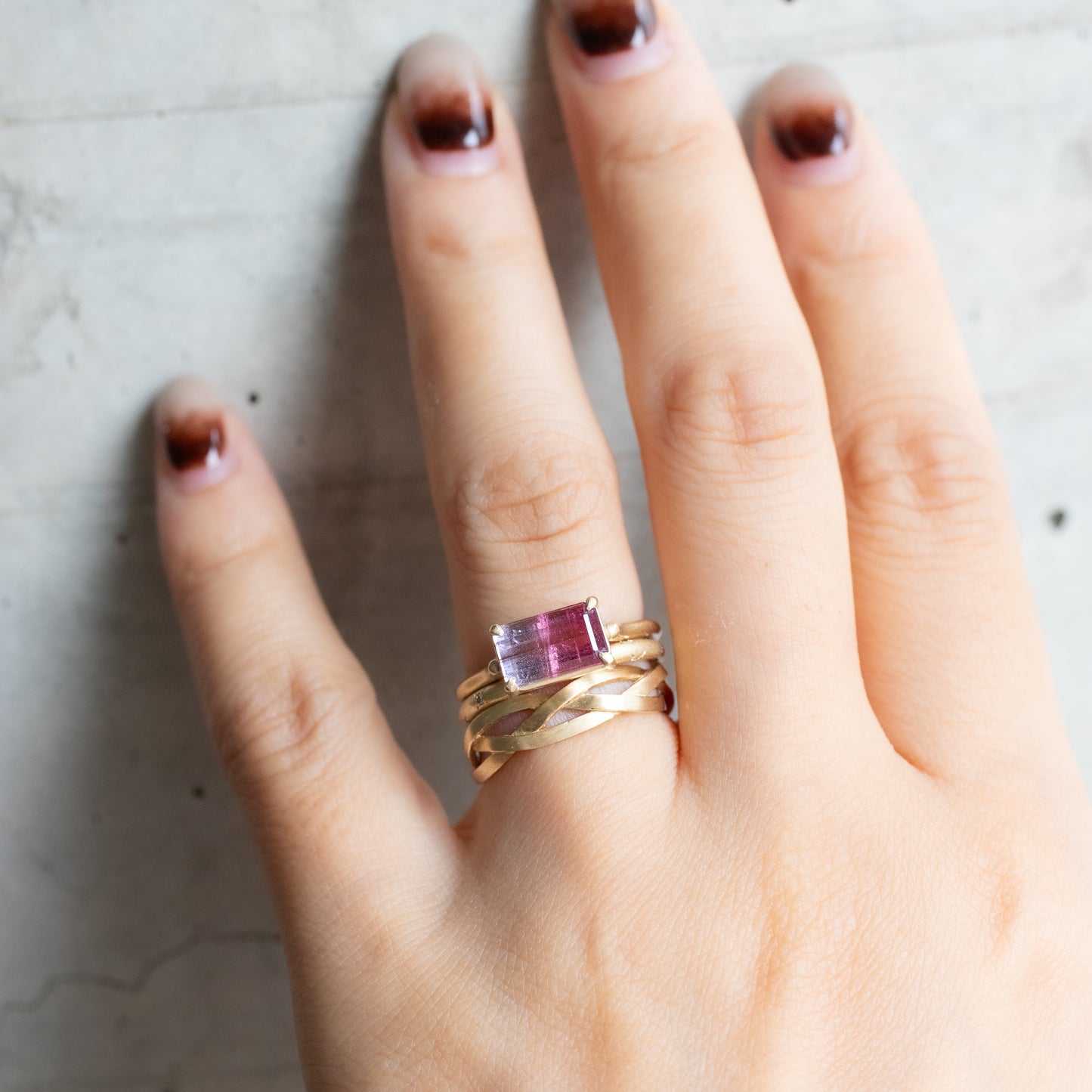 Prong Ring - Bicolor Tourmaline -