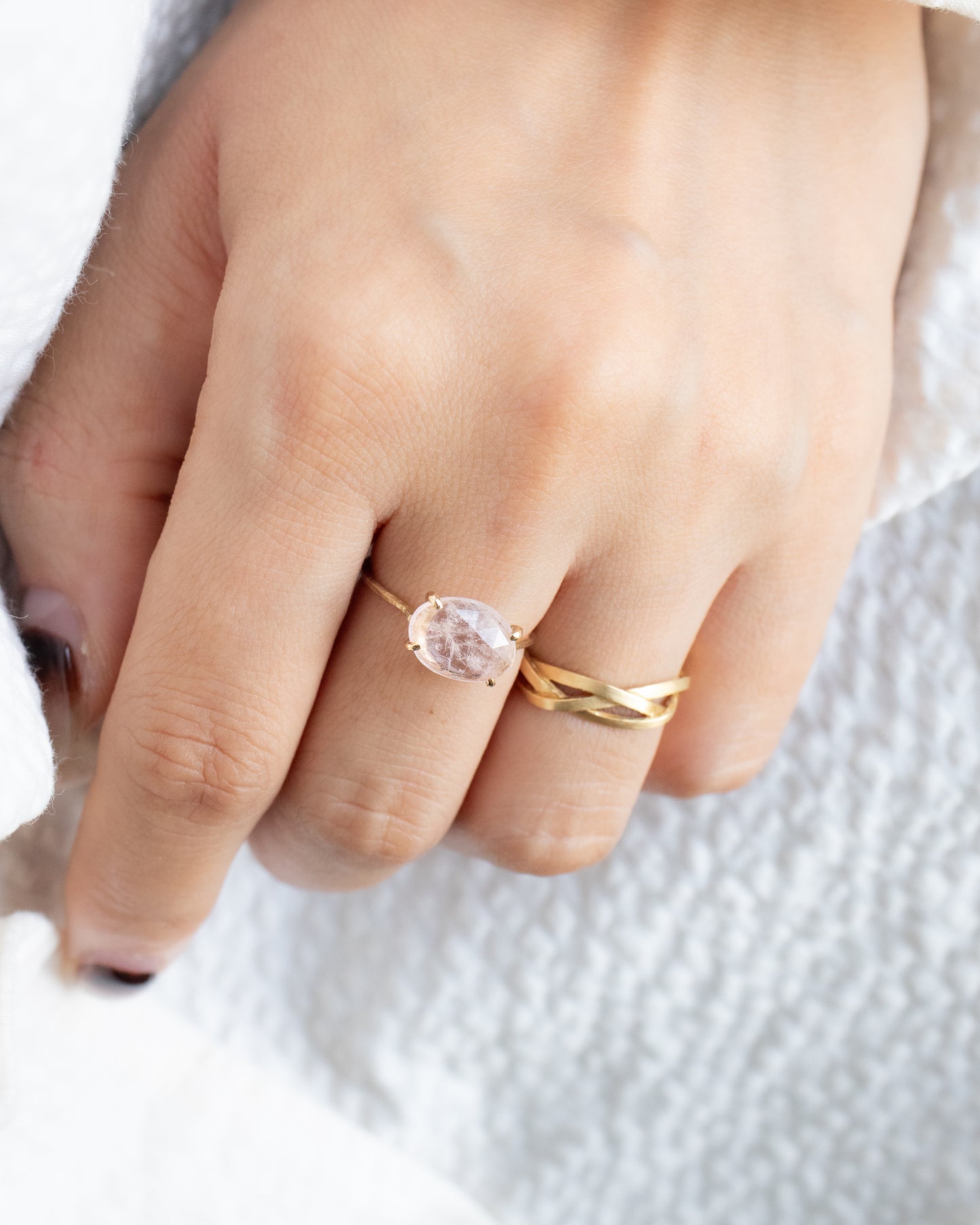 Flat Ring - Morganite -