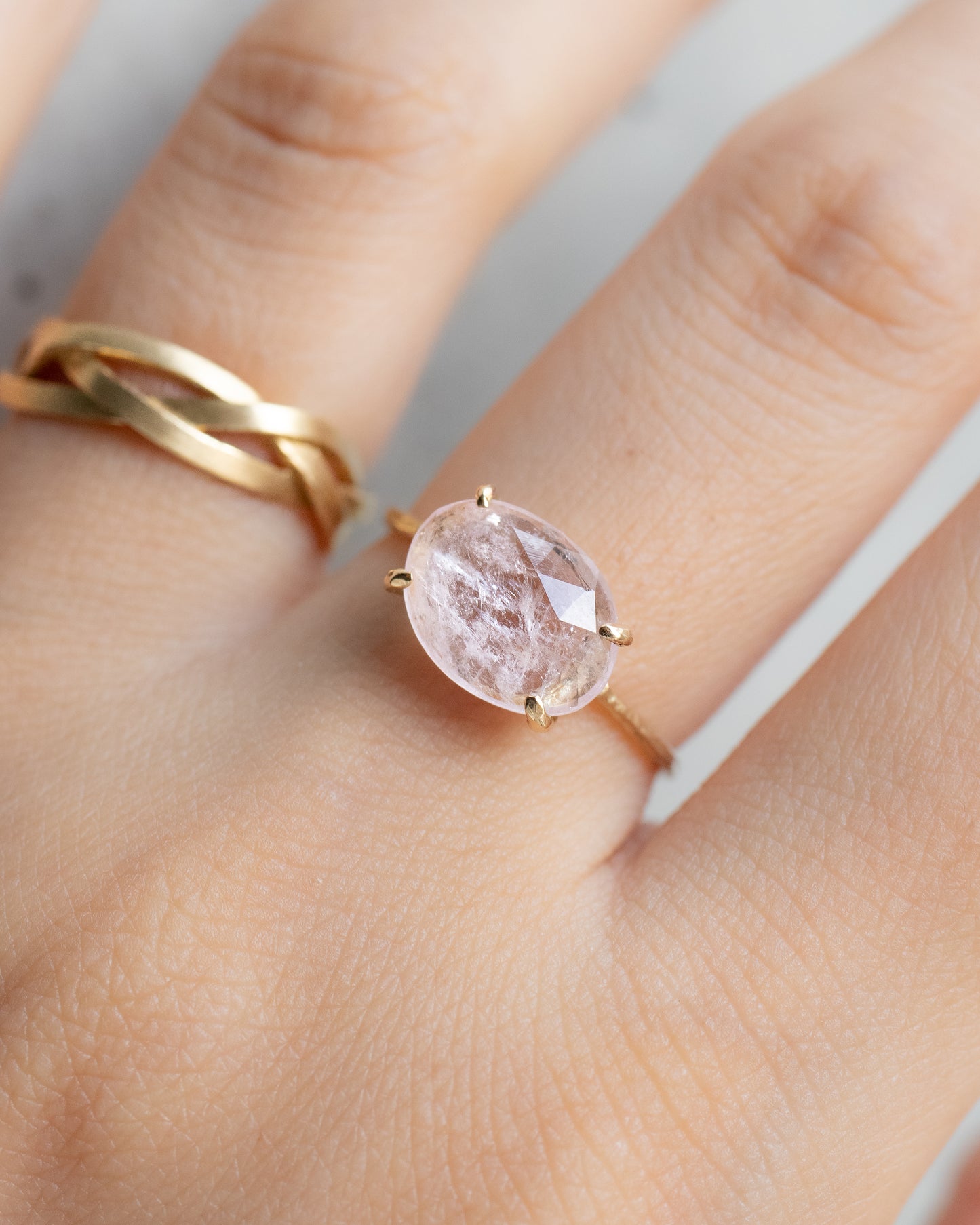 Flat Ring - Morganite -