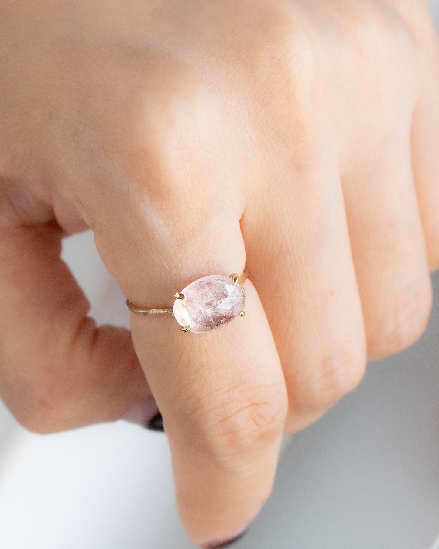 Flat Ring - Morganite -