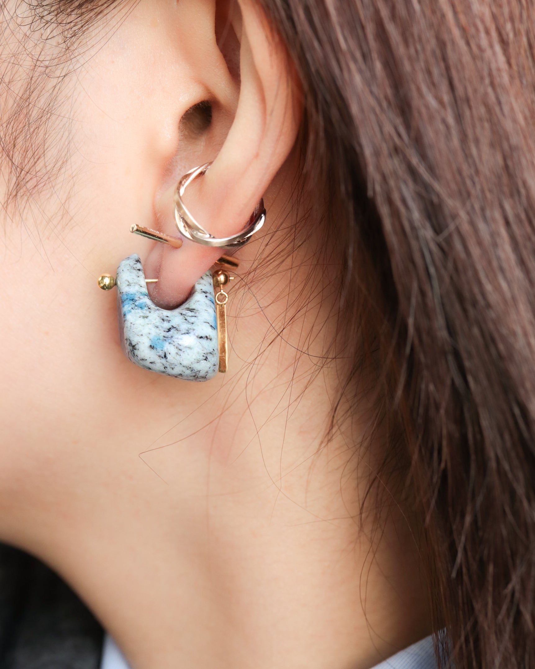Rock Pierced Earrings - K2stone -