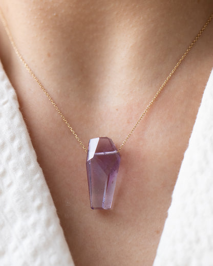 Rock Necklace - Amethyst -