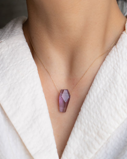 Rock Necklace - Amethyst -