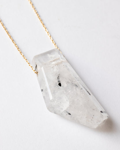 Rock Necklace - Tourmalinated Quartz -