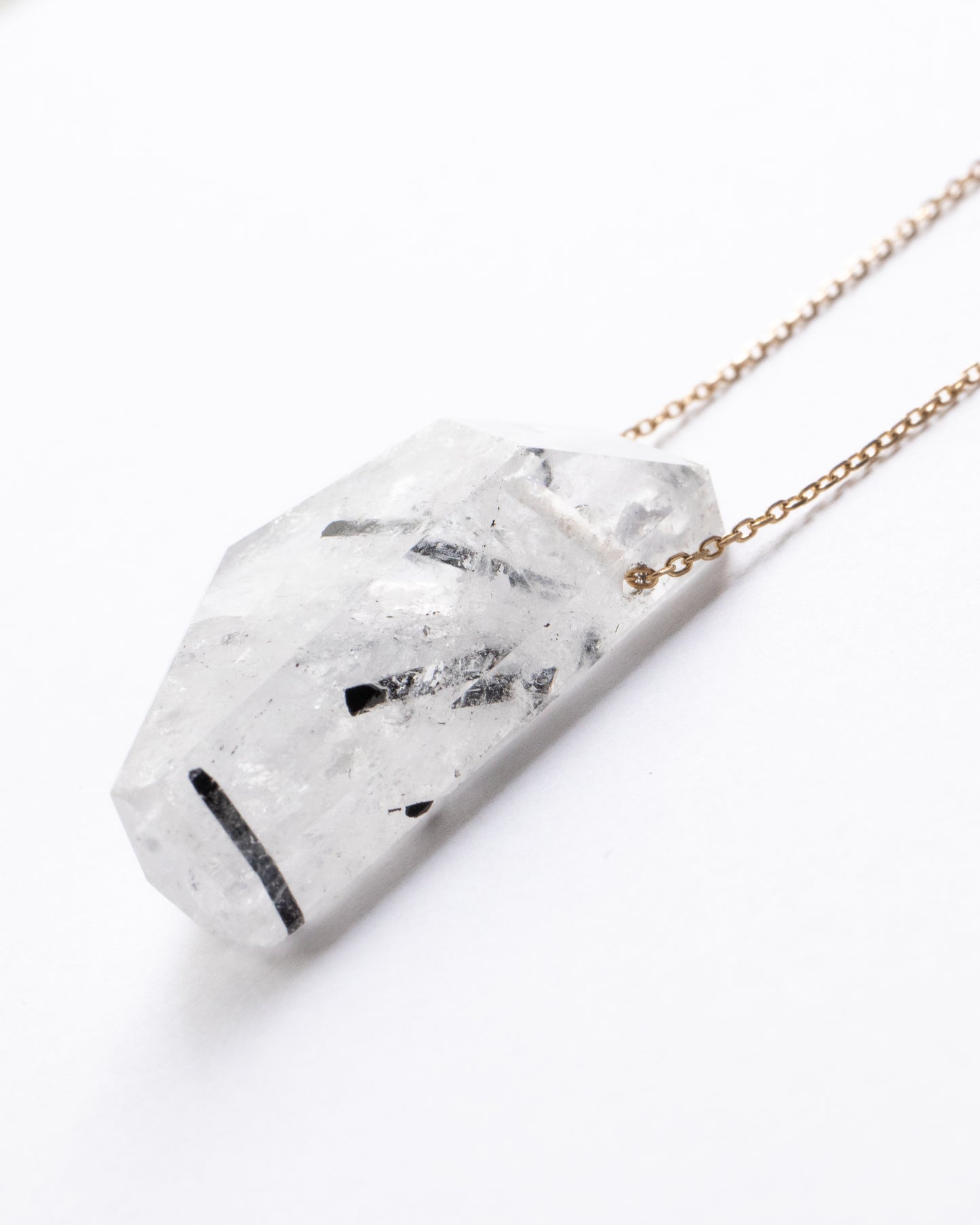 Rock Necklace - Tourmalinated Quartz -