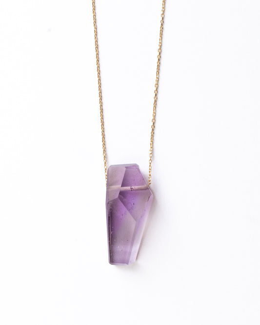 Rock Necklace - Amethyst -