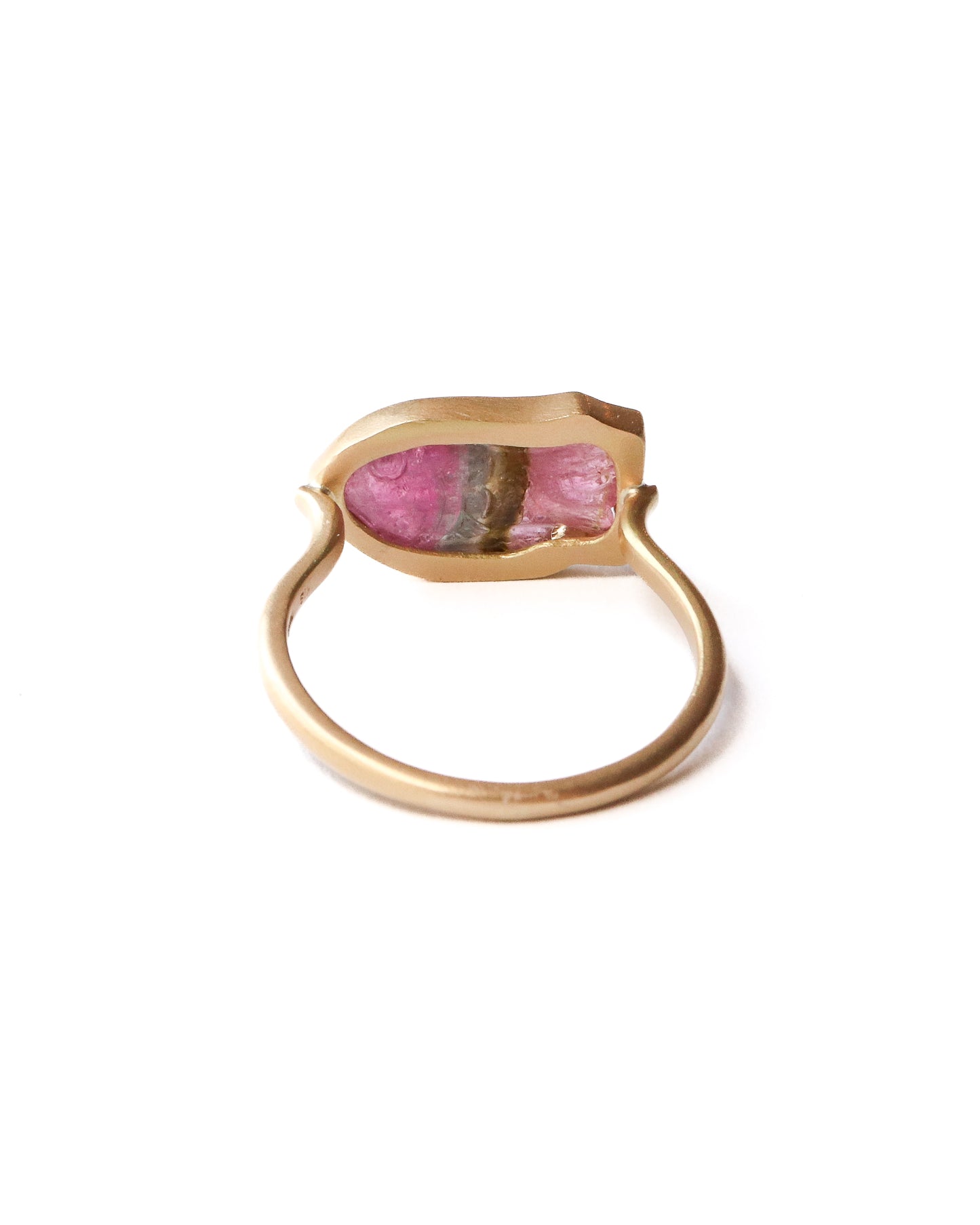 Collet Ring - Sakana / Bicolor Tourmaline-