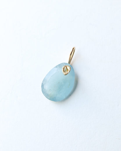 Flat Necklace - Aquamarine -