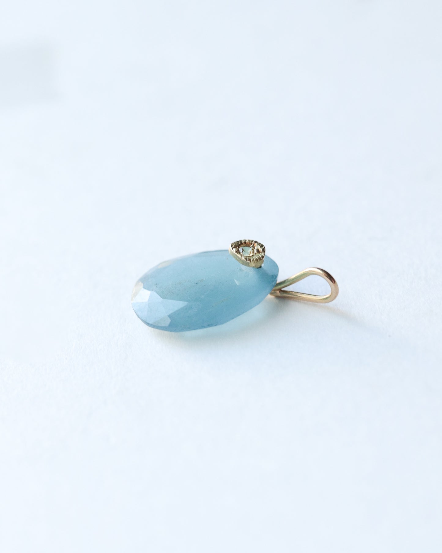 Flat Necklace - Aquamarine -