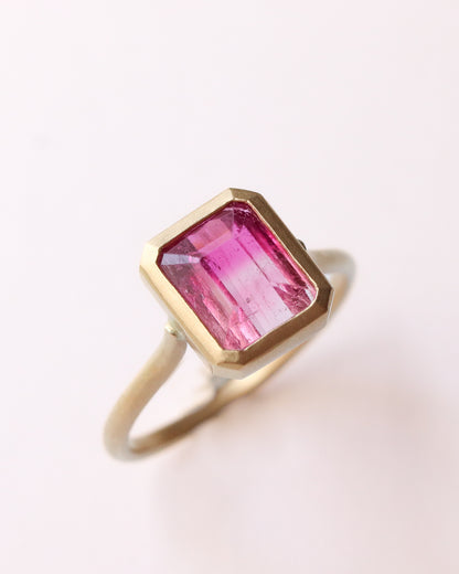 Collet Ring - Bicolor Tourmaline -