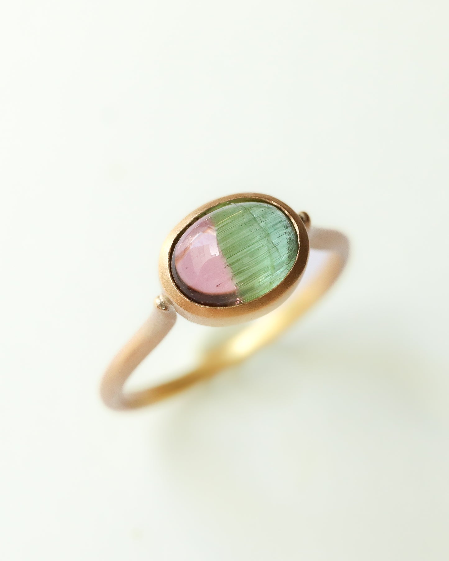 Collet Ring - Bicolor Tourmaline -