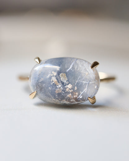 Flat Ring - Dumortierite in Quartz -