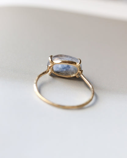 Flat Ring - Dumortierite in Quartz -