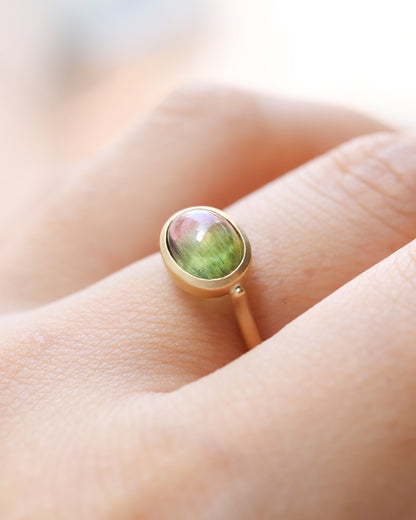 Collet Ring - Bicolor Tourmaline -