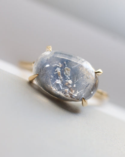 Flat Ring - Dumortierite in Quartz -