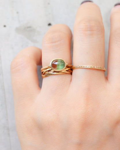 Collet Ring - Bicolor Tourmaline -