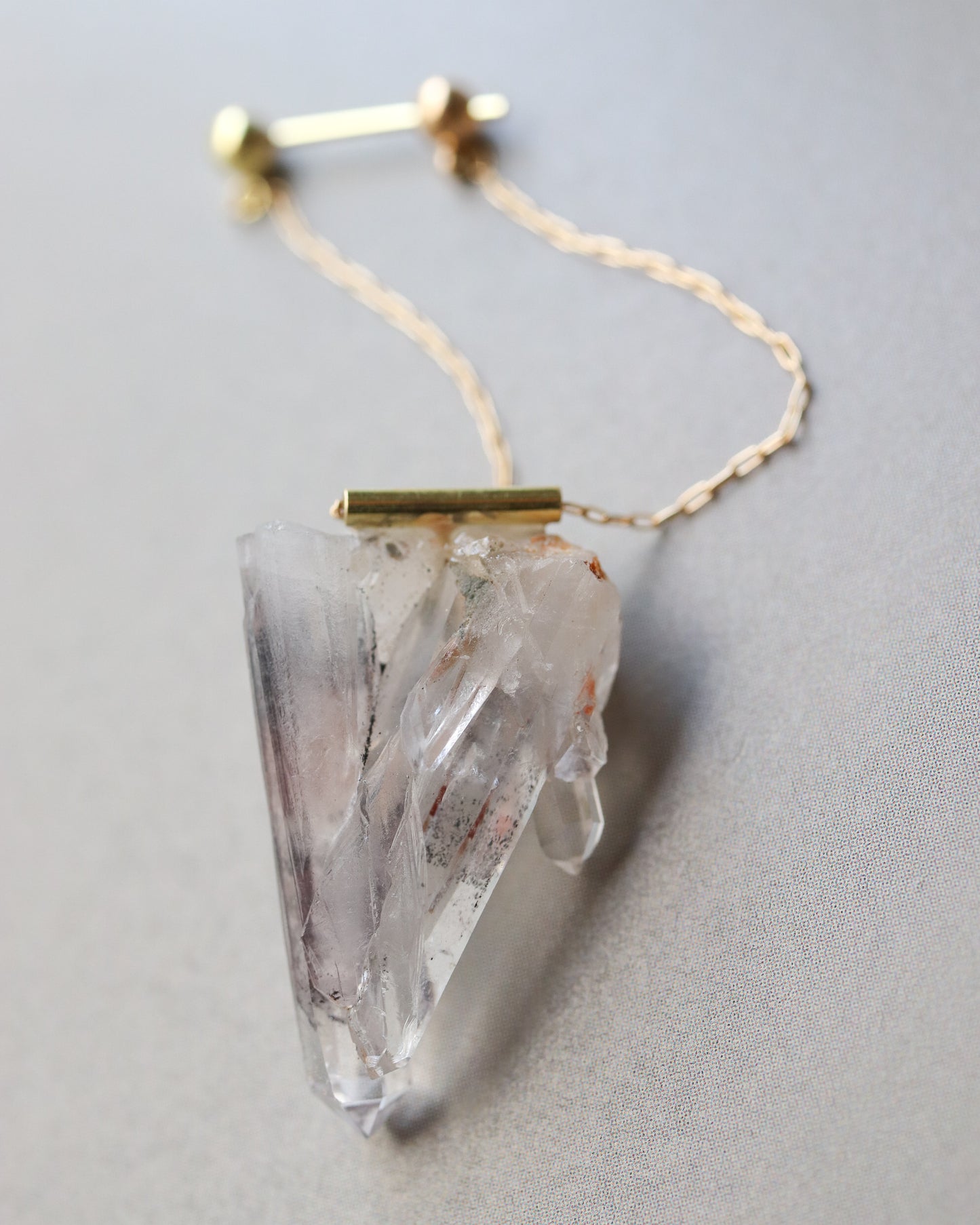 Pipe Pierced Earring - Phantom Quartz -