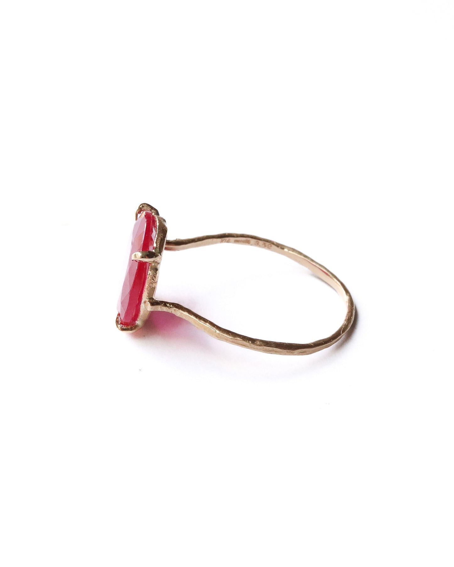 Flat Ring - Ruby -