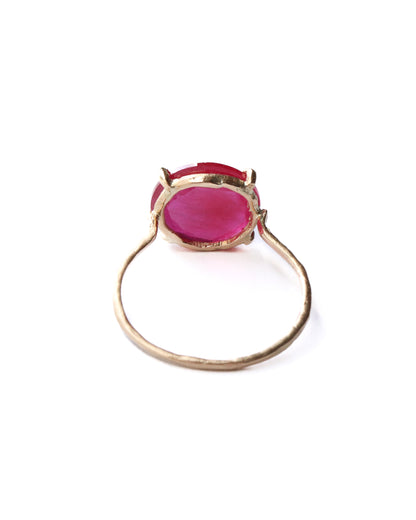 Flat Ring - Ruby -