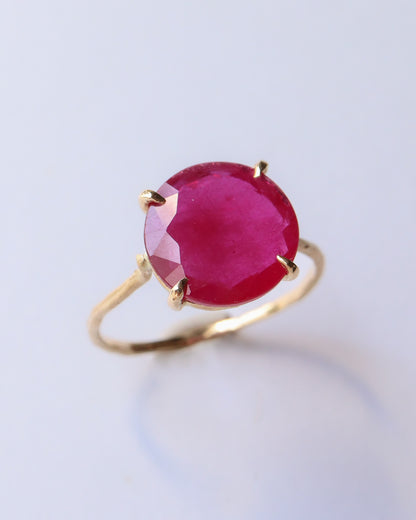 Flat Ring - Ruby -