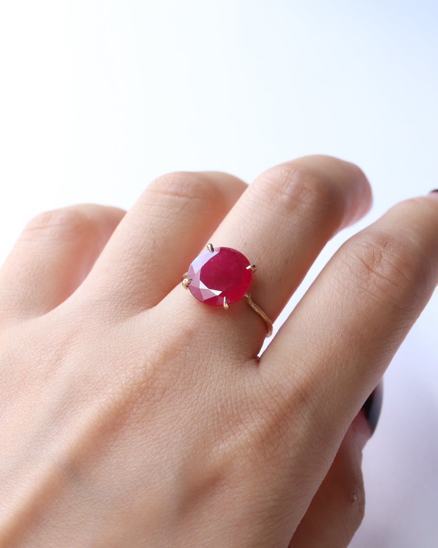 Flat Ring - Ruby -