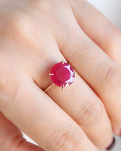 Flat Ring - Ruby -