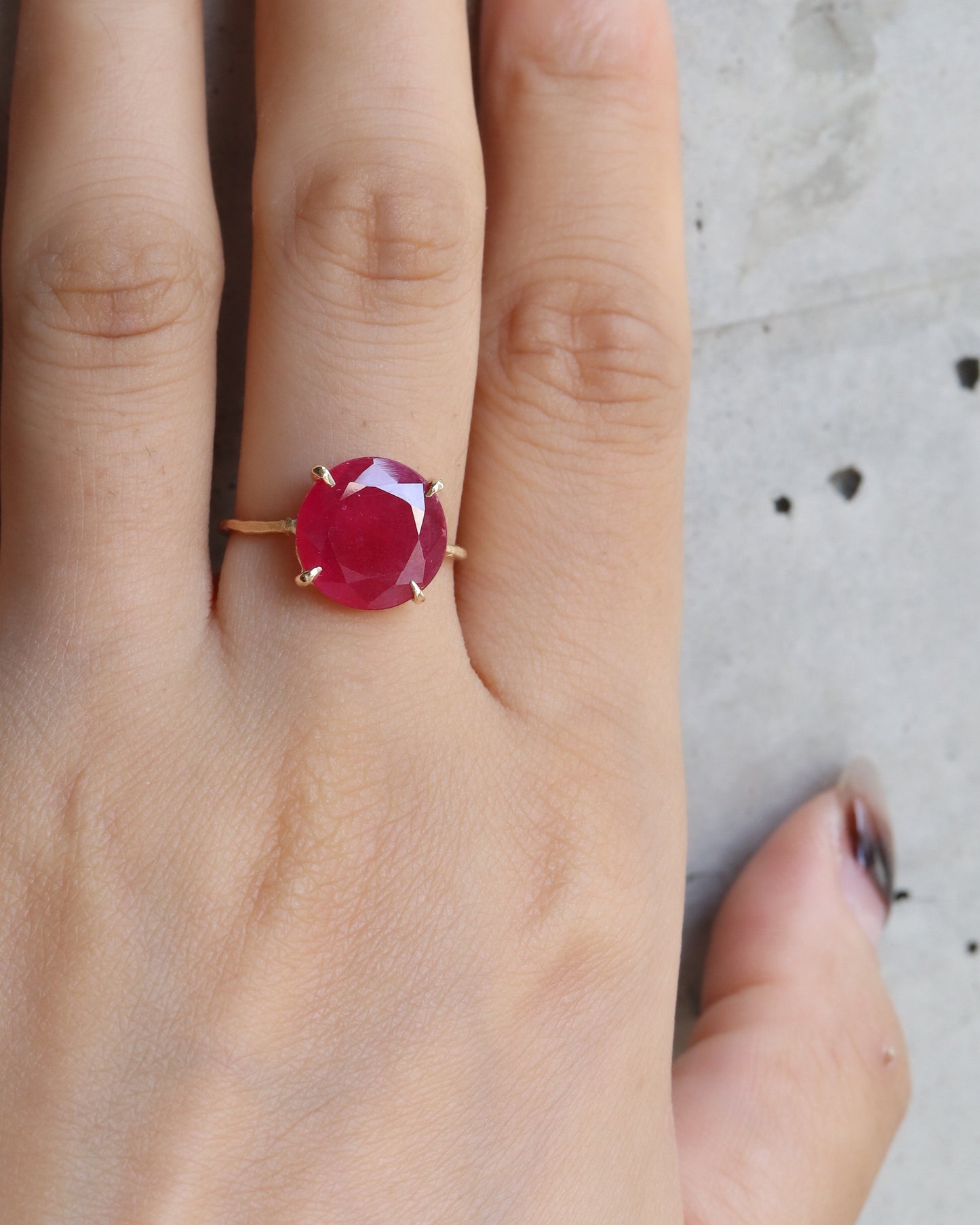 Flat Ring - Ruby -