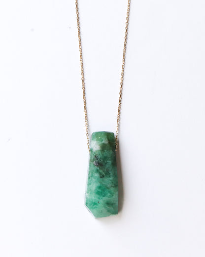 Rock Necklace - Emerald -