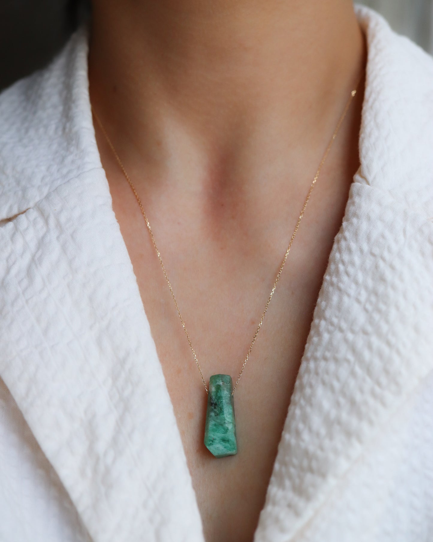 Rock Necklace - Emerald -