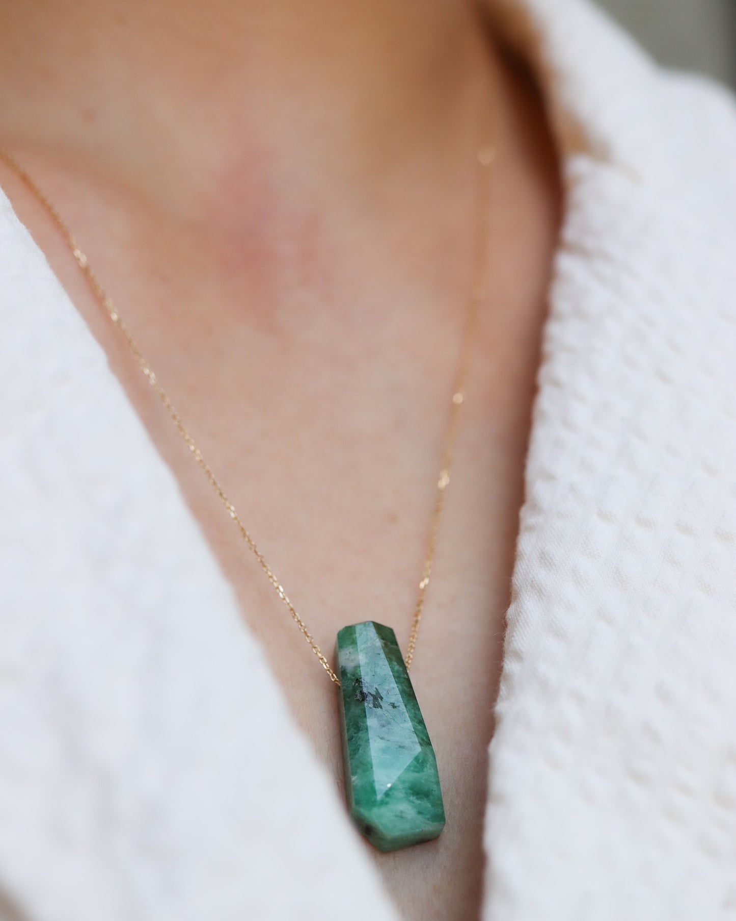 Rock Necklace - Emerald -