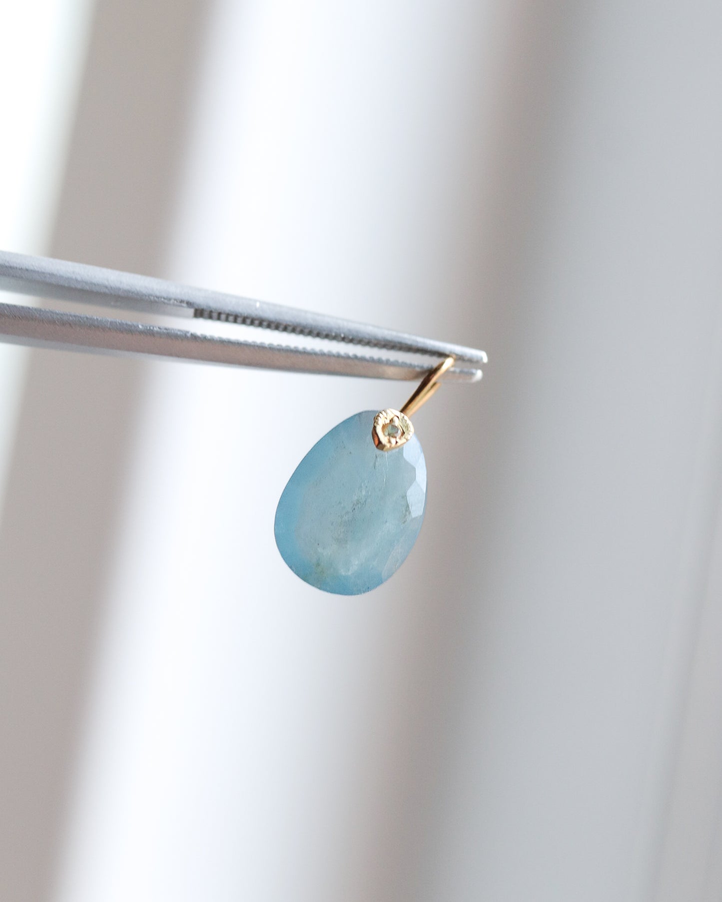 Flat Necklace - Aquamarine -