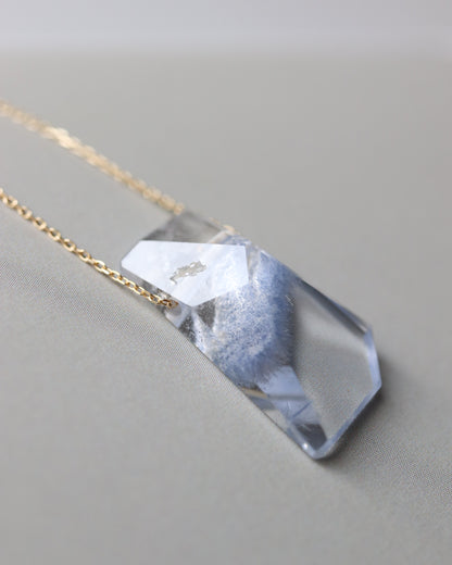 Rock Necklace - Dumortierite in Quartz -