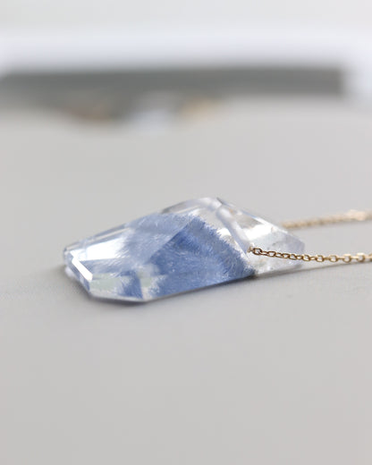 Rock Necklace - Dumortierite in Quartz -