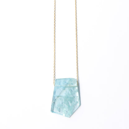 Rock Necklace - Aquamarine -