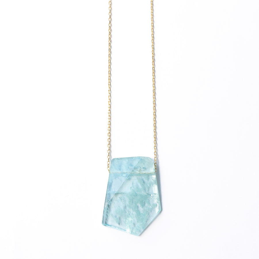 Rock Necklace - Aquamarine -