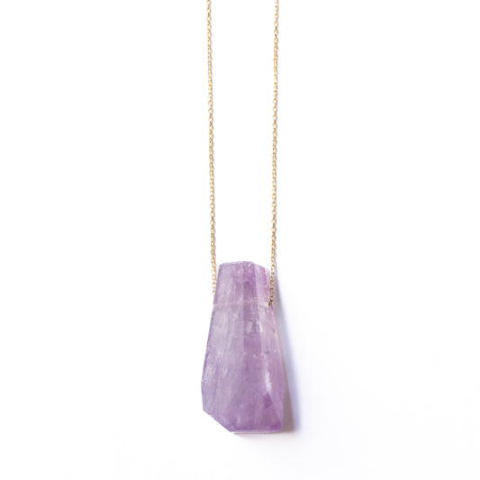 岩石项链 - 紫水晶 -