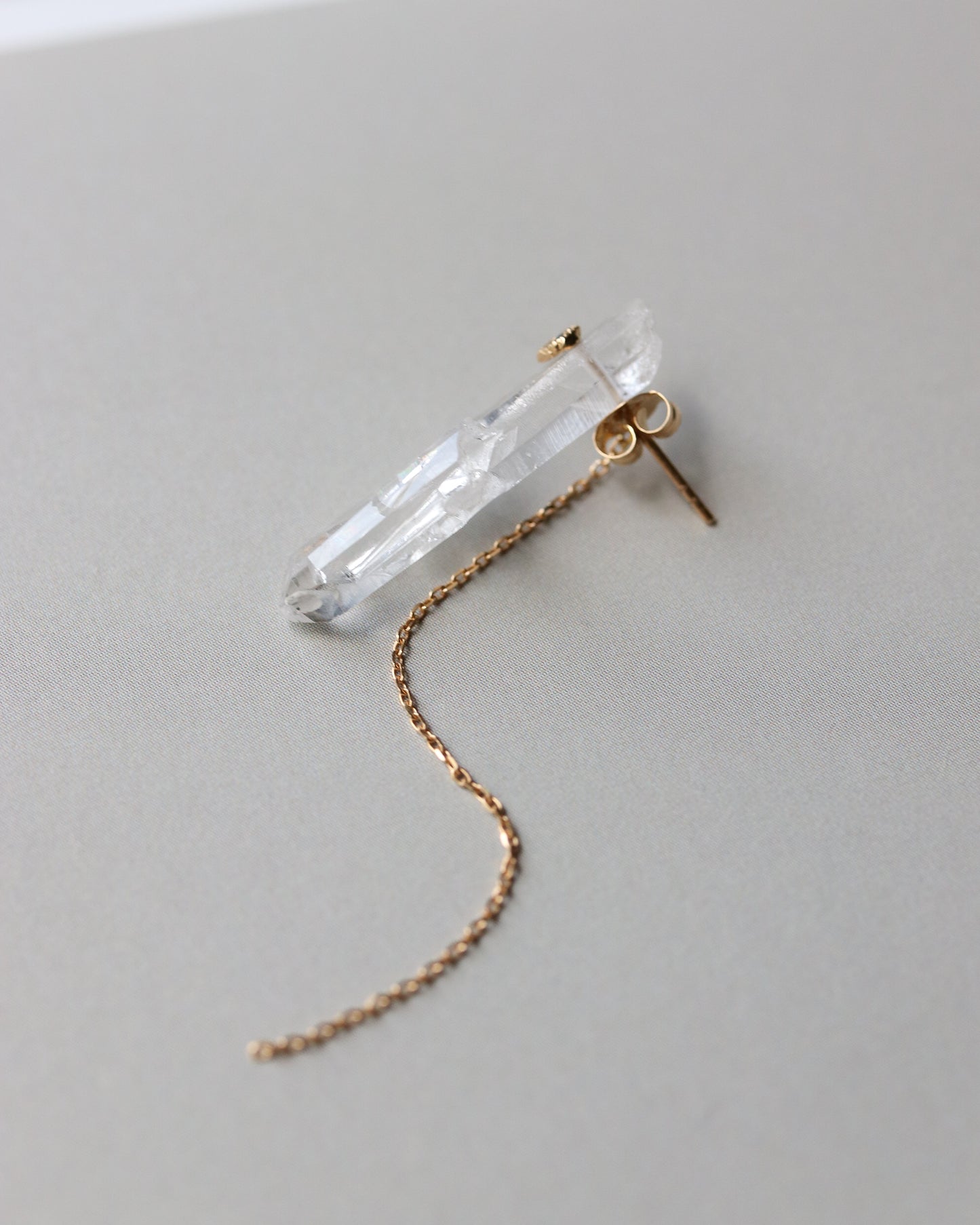 Flat Pierced Earring - Quartz -【B】