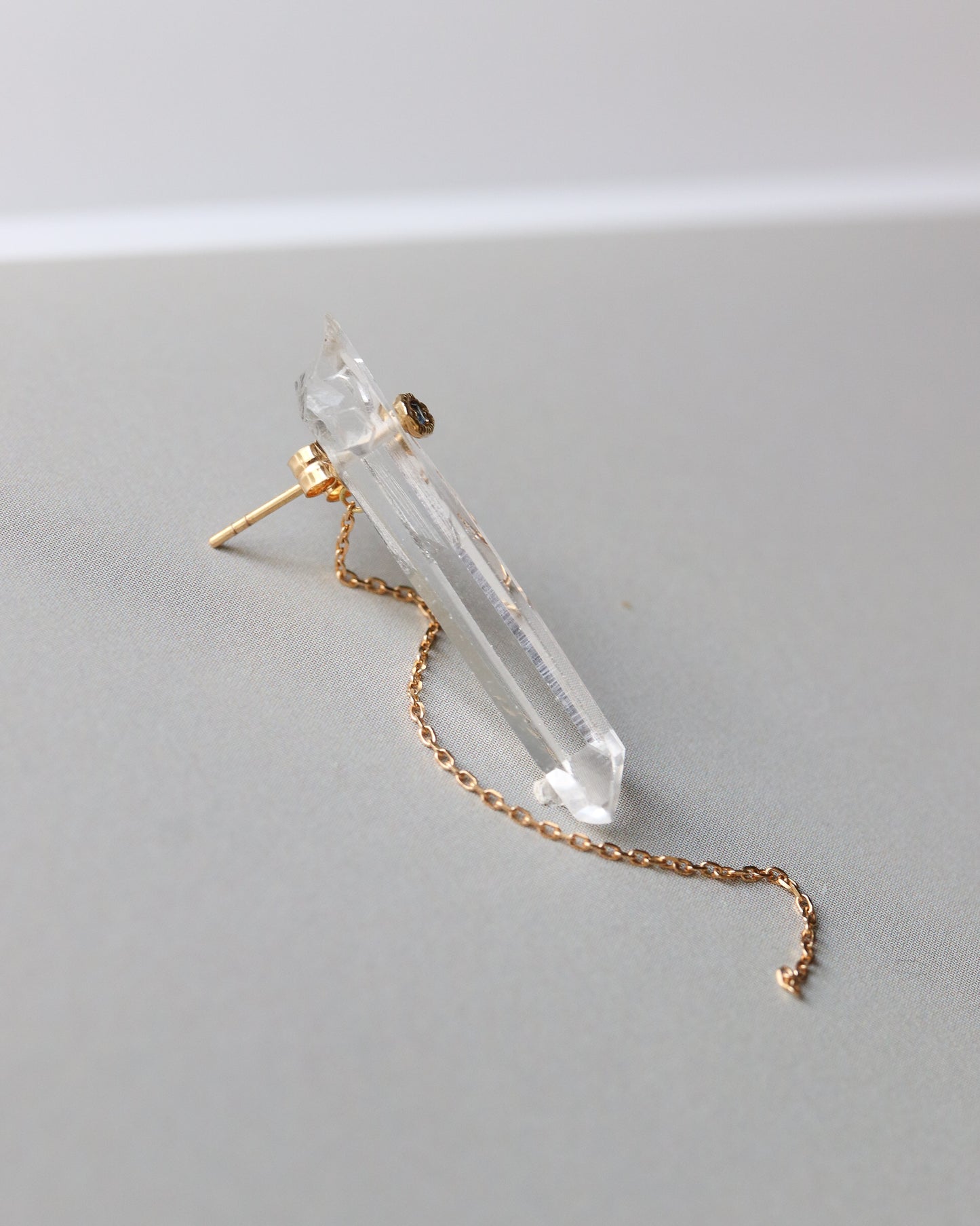 Flat Pierced Earring - Quartz -【A】