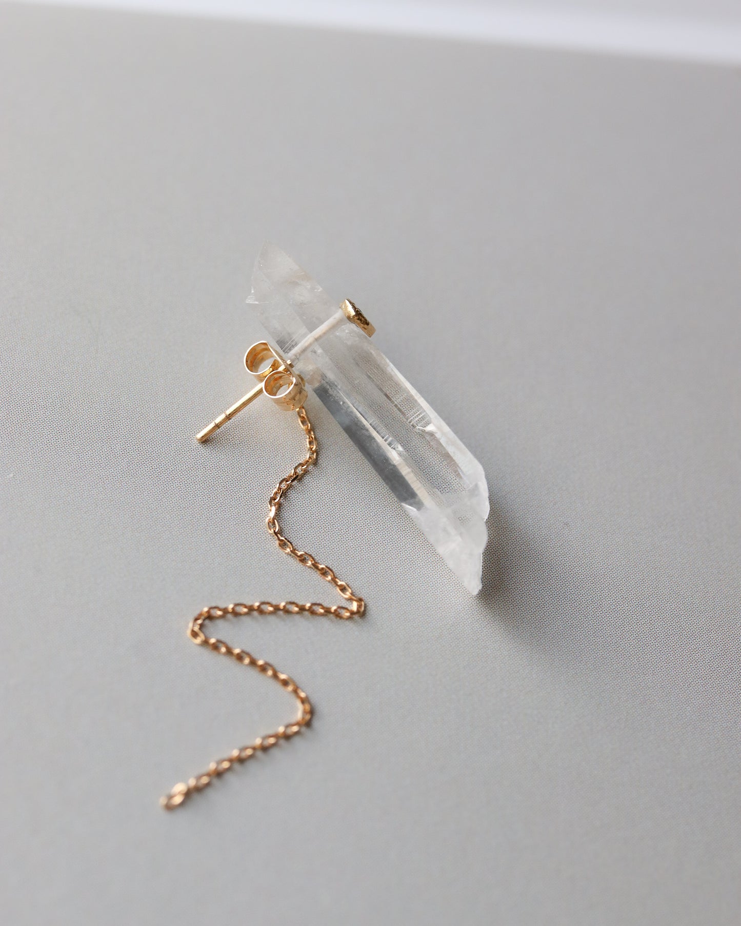 Flat Pierced Earring - Quartz -【C】