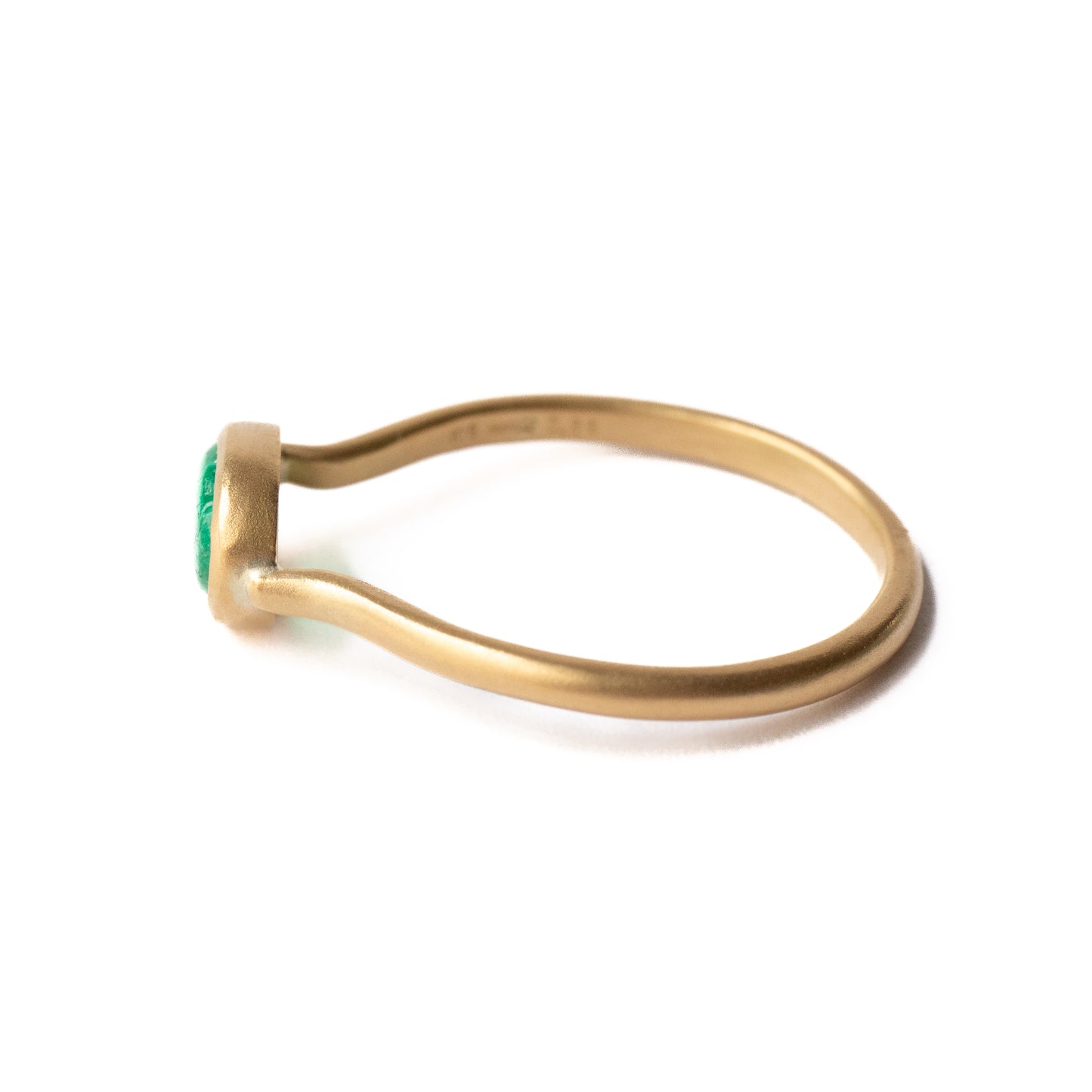 Collet Ring - Emerald (Bicolor) -