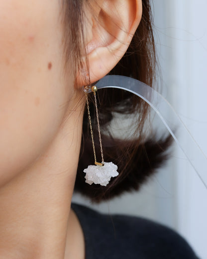 Pipe Pierced Earring - Quartz -