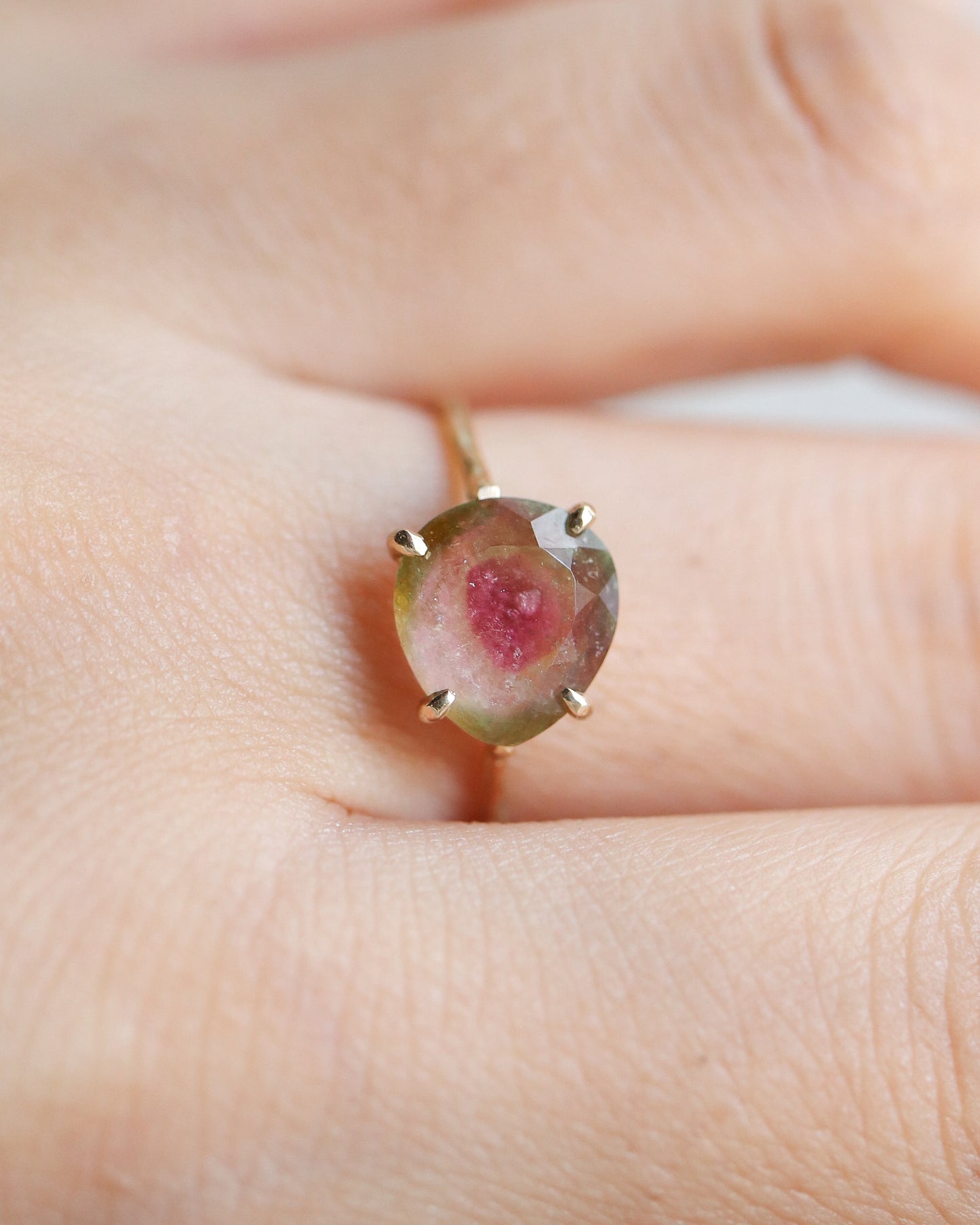 Flat Ring - Bicolor Tourmaline -