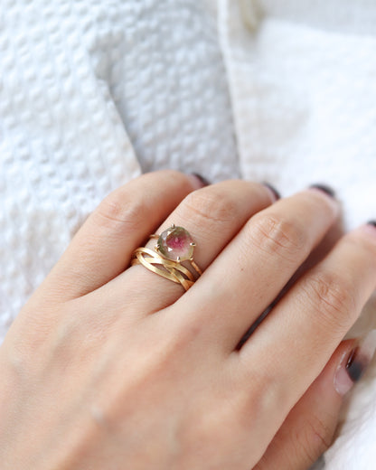 Flat Ring - Bicolor Tourmaline -