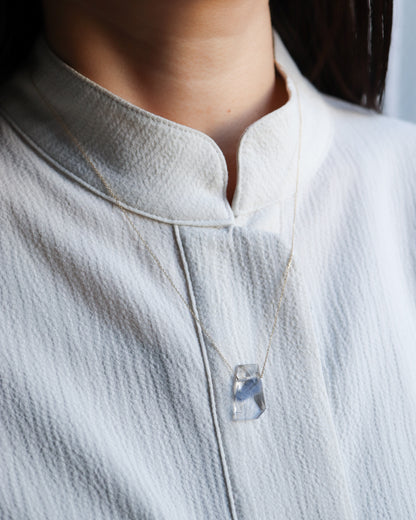 Rock Necklace - Dumortierite in Quartz -