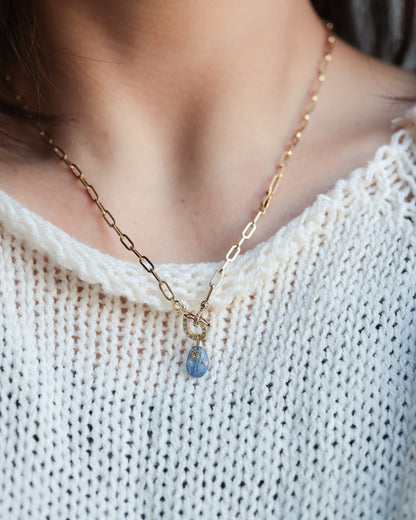 Flat Necklace - kyanite -